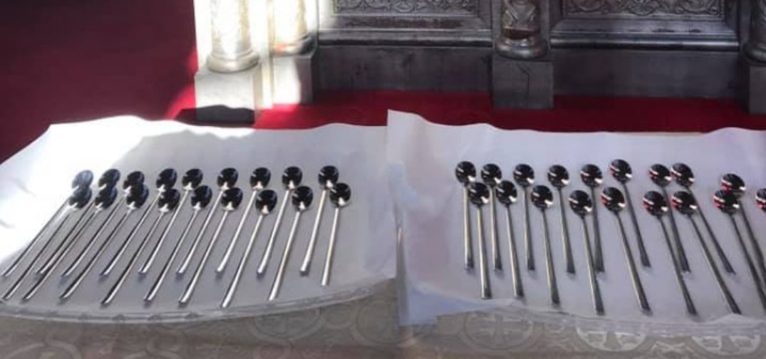 multiple orthodox communion spoons GOA