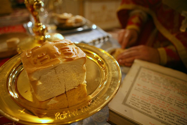 Orthodox communion bread